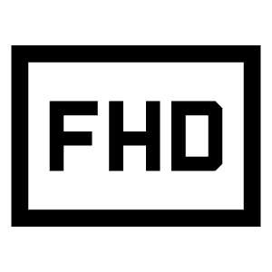 Full Hd Icon from Sharp Line - Material Symbols Set