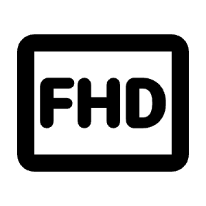 Full Hd Icon from Rounded Line - Material Pro Free Set