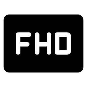 Full Hd Fill Icon from Rounded Fill - Material Symbols Set