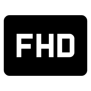 Full Hd Fill Icon from Outlined Fill - Material Symbols Set
