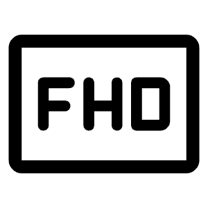 Full Hd Icon from Rounded Line - Material Symbols Set