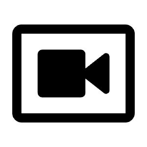 Hangout Video Icon from Rounded Line - Material Symbols Set