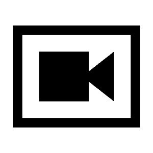 Hangout Video Icon from Sharp Line - Material Symbols Set