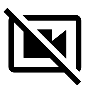Hangout Video Off Icon from Outlined Line - Material Symbols Set