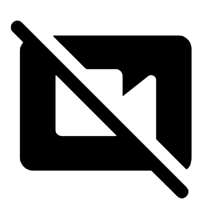 Hangout Video Off Fill Icon from Rounded Fill - Material Symbols Set