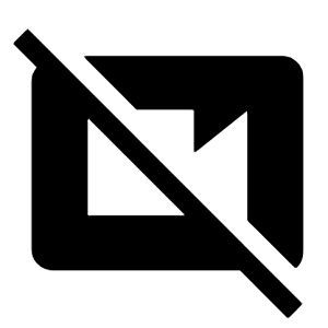 Hangout Video Off Fill Icon from Outlined Fill - Material Symbols Set