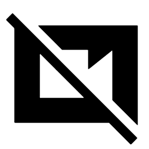 Hangout Video Off Fill Icon from Sharp Fill - Material Symbols Set