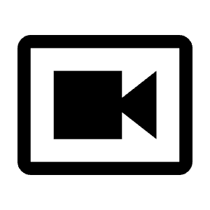 Hangout Video Icon from Outlined Line - Material Symbols Set