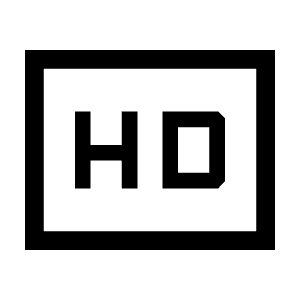 Hd Icon from Sharp Line - Material Symbols Set