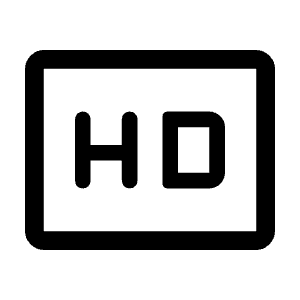 Hd Icon from Rounded Line - Material Symbols Set