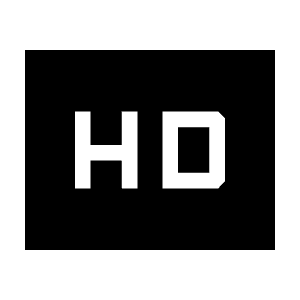 Hd Fill Icon from Sharp Fill - Material Symbols Set