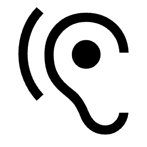 Hearing Fill Icon from Outlined Fill - Material Symbols Set