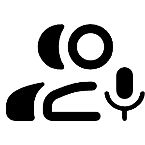 Interpreter Mode Icon from Rounded Line - Material Symbols Set