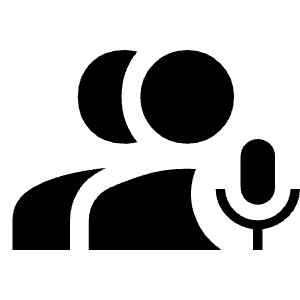 Interpreter Mode Fill Icon from Sharp Fill - Material Symbols Set