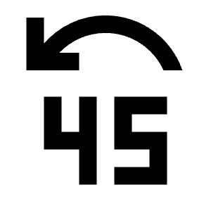 Jump Back 45 Icon from Sharp Line - Material Pro Free Set