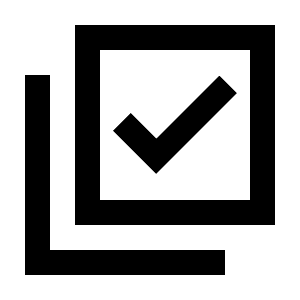 Library Add Check Icon from Sharp Line - Material Pro Free Set