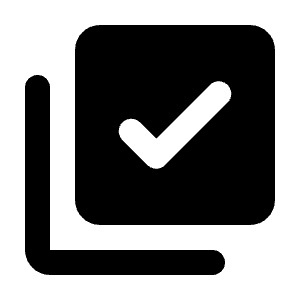 Library Add Check Fill Icon from Rounded Fill - Material Pro Free Set