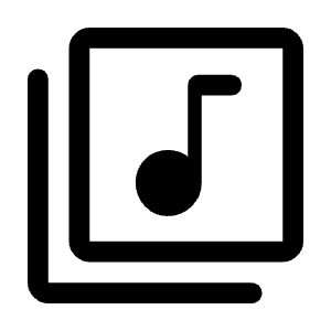 Library Music Icon from Rounded Line - Material Symbols Set