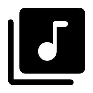 Library Music Fill Icon from Rounded Fill - Material Symbols Set