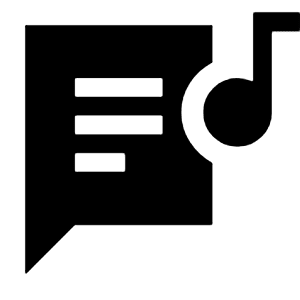 Lyrics Fill Icon from Sharp Fill - Material Symbols Set