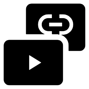 Media Link Fill Icon from Outlined Fill - Material Symbols Set