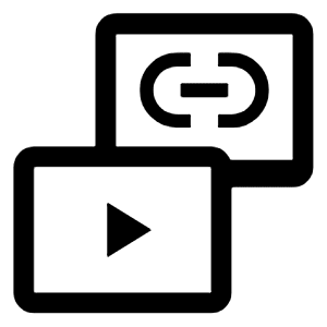 Media Link Icon from Outlined Line - Material Symbols Set