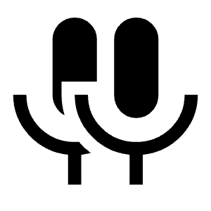 Mic Double Fill Icon from Sharp Fill - Material Symbols Set