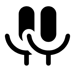 Mic Double Fill Icon from Rounded Fill - Material Symbols Set