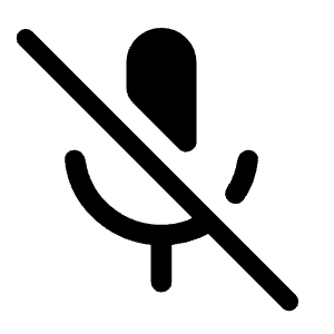 Mic Off Fill Icon from Rounded Fill - Material Symbols Set