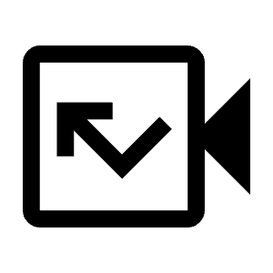 Missed Video Call Icon from Outlined Line - Material Symbols Set