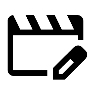 Movie Edit Icon from Outlined Line - Material Symbols Set