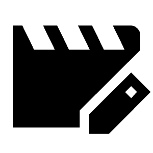 Movie Edit Fill Icon from Sharp Fill - Material Symbols Set