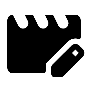 Movie Edit Fill Icon from Rounded Fill - Material Symbols Set