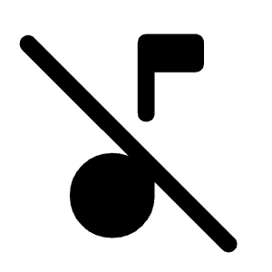 Music Off Icon from Rounded Line - Material Symbols Set