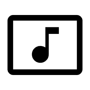 Music Video Icon from Outlined Line - Material Symbols Set