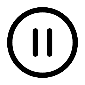 Pause Circle Icon from Rounded Line - Material Symbols Set