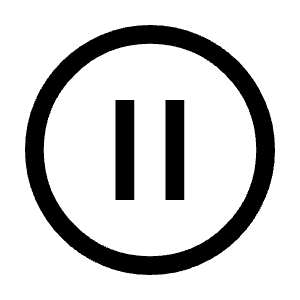 Pause Circle Icon from Outlined Line - Material Symbols Set