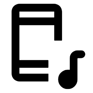 Phone Music Icon from Rounded Line - Streamline Material Free Set