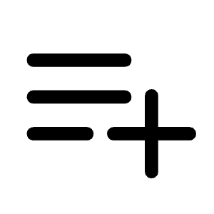 Playlist Add Icon from Rounded Line - Material Symbols Set