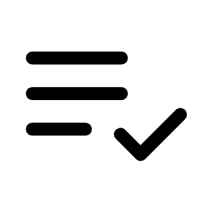 Playlist Add Check Icon from Rounded Line - Material Symbols Set