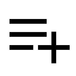 Playlist Add Fill Icon from Sharp Fill - Material Symbols Set