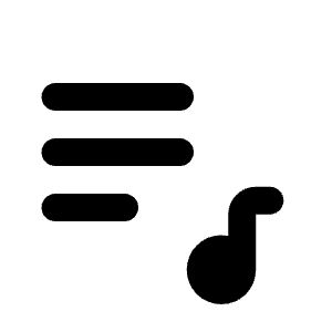 Queue Music Icon from Rounded Line - Streamline Material Free Set