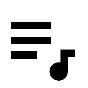 Queue Music Icon from Sharp Line - Material Pro Free Set