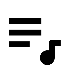 Queue Music Fill Icon from Outlined Fill - Streamline Material Free Set