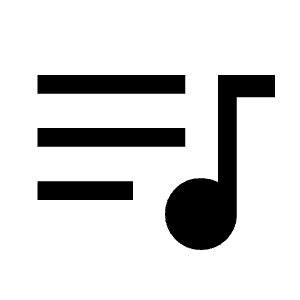 Queue Music Fill Icon from Sharp Fill - Material Symbols Set