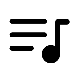Queue Music Icon from Rounded Line - Material Symbols Set