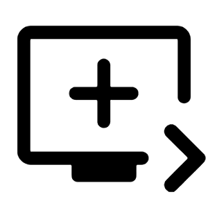 Queue Play Next Icon from Rounded Line - Material Symbols Set
