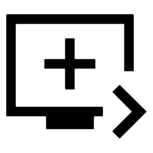 Queue Play Next Icon from Sharp Line - Material Symbols Set