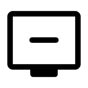 Remove From Queue Icon from Rounded Line - Material Symbols Set