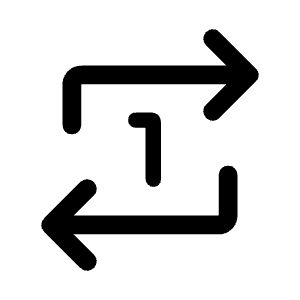 Repeat One Fill Icon from Rounded Fill - Material Symbols Set